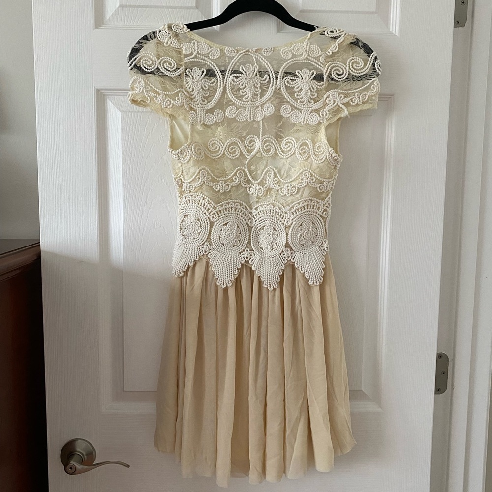 Angel Biba Lace Dress in Cream